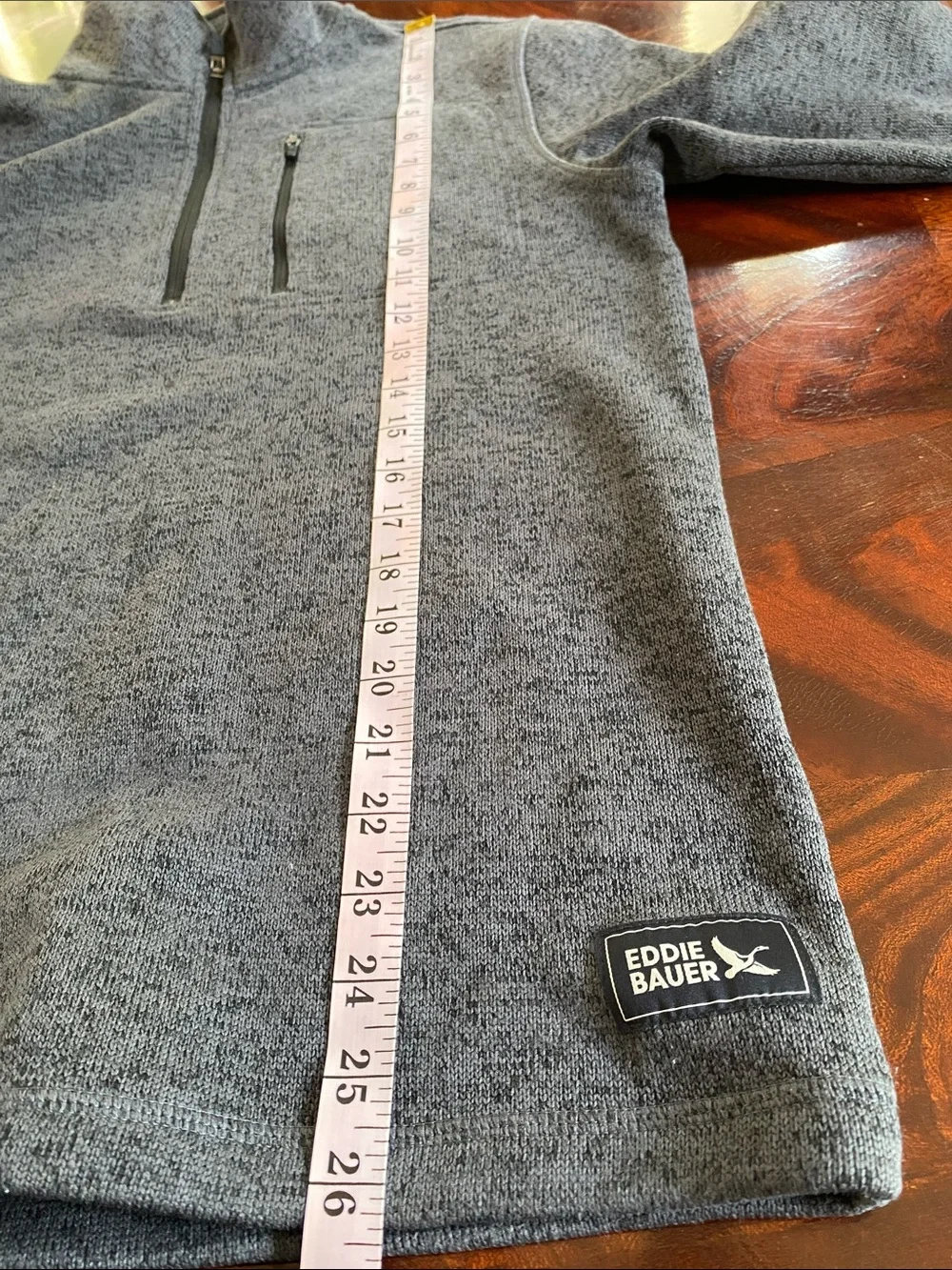 Eddie Bauer Men's Dark Gray Half-Zip Pullover